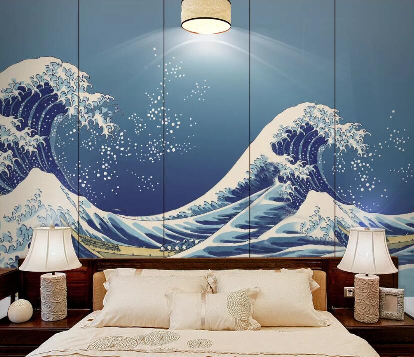 3D Stormy Waves WC31 Wall Murals Wallpaper AJ Wallpaper 2