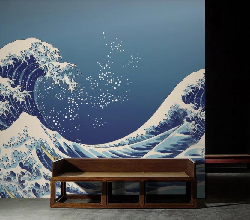 3D Stormy Waves WC31 Wall Murals Wallpaper AJ Wallpaper 2
