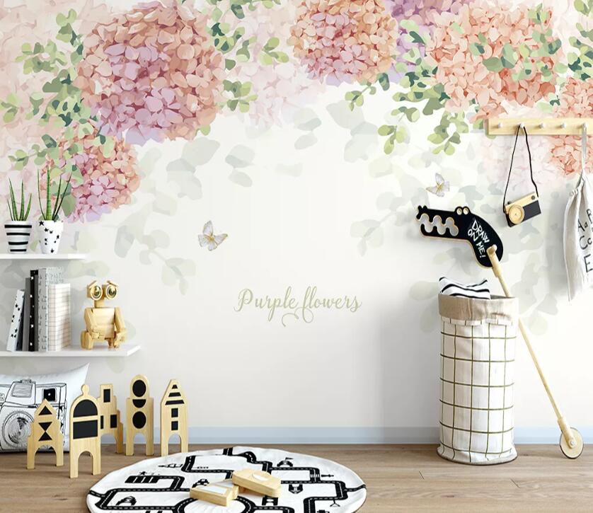 3D Colored Flowers WC24 Wall Murals Wallpaper AJ Wallpaper 2