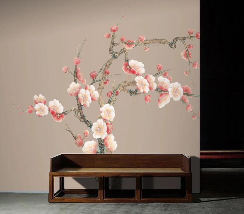 3D Plum Bloom WC2216 Wall Murals