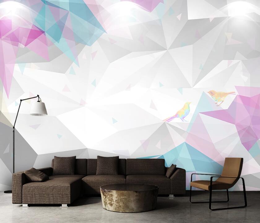 3D Color Geometry WC05 Wall Murals Wallpaper AJ Wallpaper 2