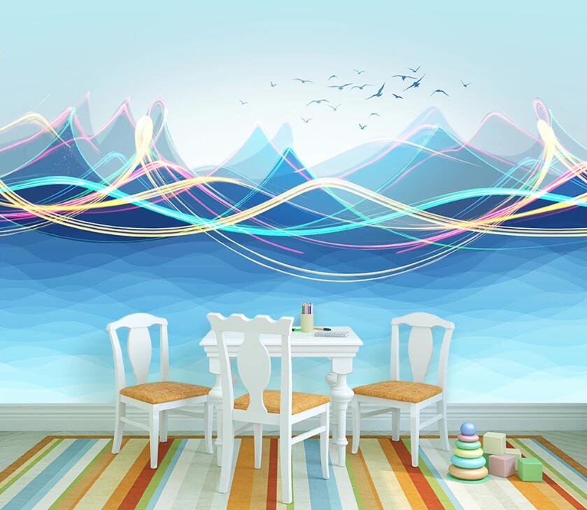 3D Color Mountain WC2204 Wall Murals
