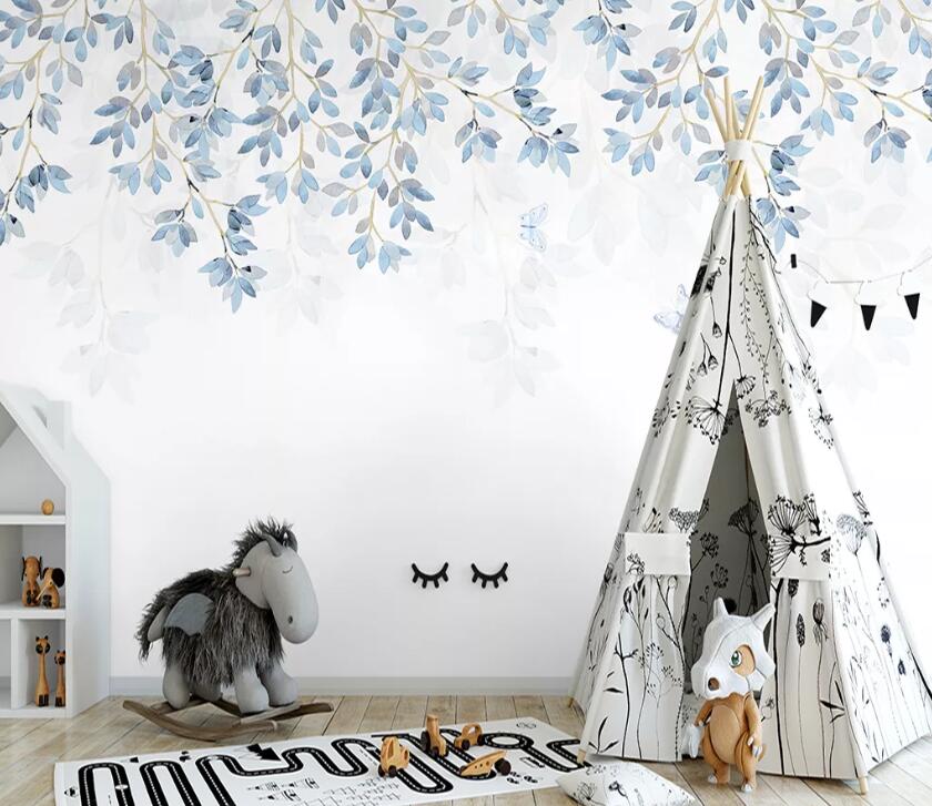 3D Green Leaf WC75 Wall Murals Wallpaper AJ Wallpaper 2