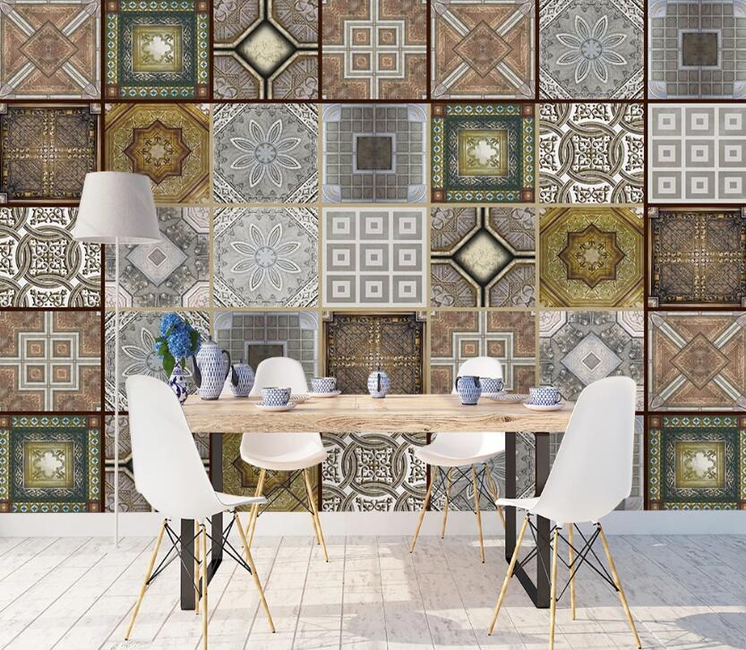 3D Tile Pattern WC2178 Wall Murals
