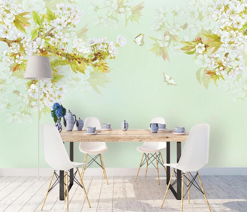 3D Flower Leaves WC68 Wall Murals Wallpaper AJ Wallpaper 2