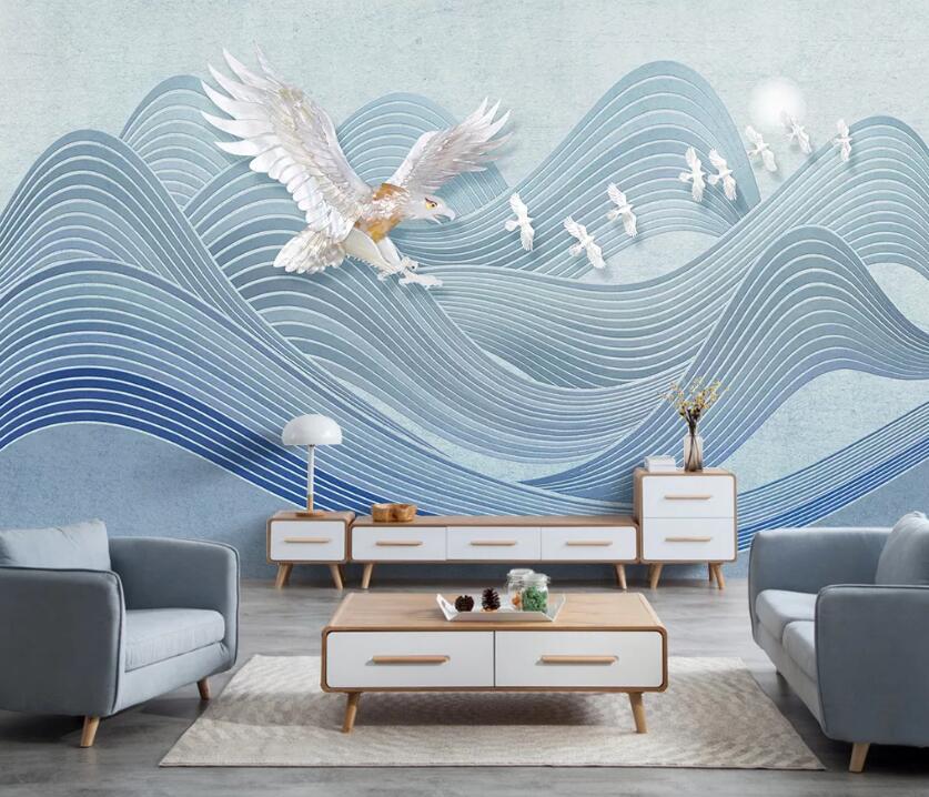 3D Eagle Pigeon WC2163 Wall Murals