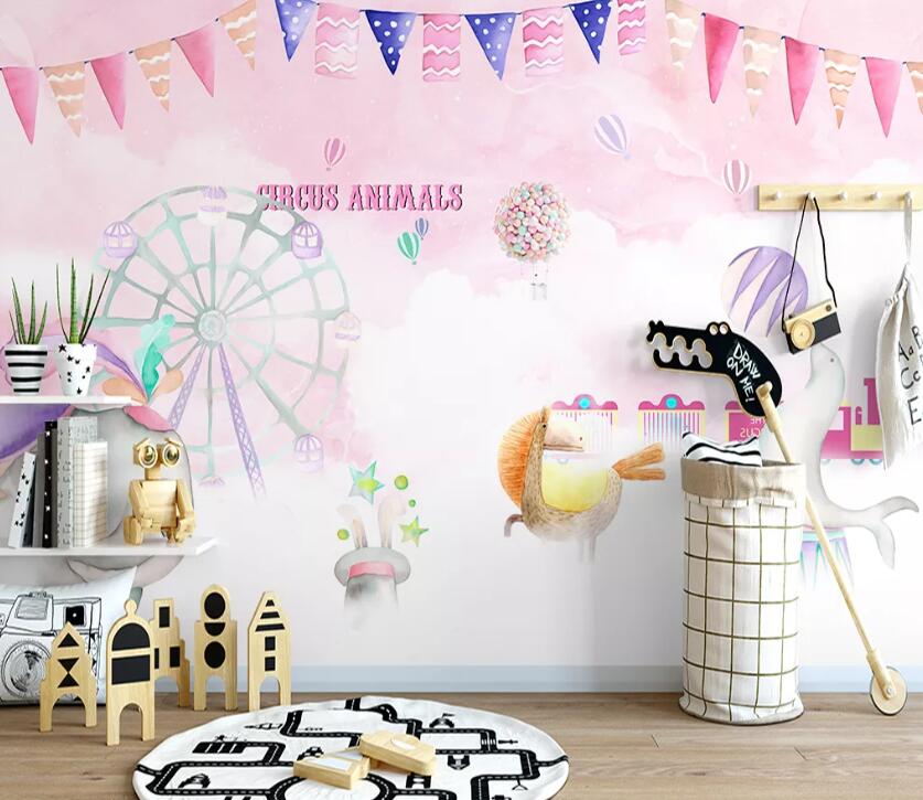 3D Cute Windmill WC38 Wall Murals Wallpaper AJ Wallpaper 2