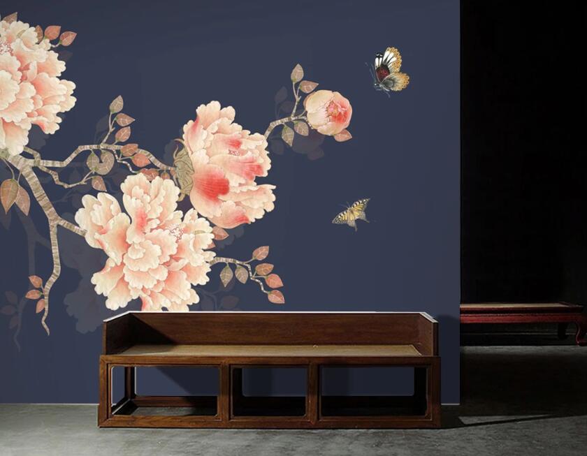 3D Branch Flower WC24 Wall Murals Wallpaper AJ Wallpaper 2