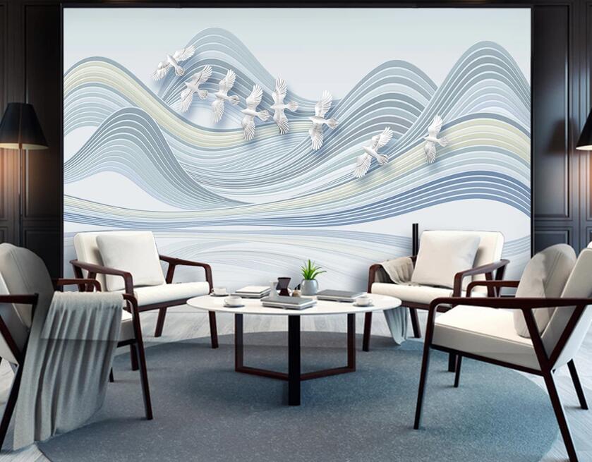 3D Pigeons Flying WC2107 Wall Murals