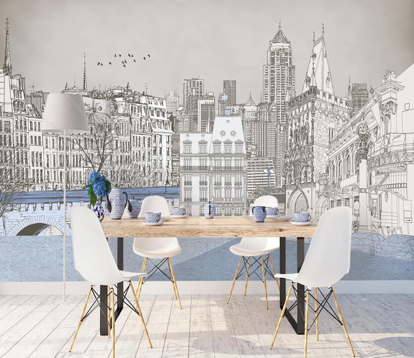 3D High Building WC58 Wall Murals Wallpaper AJ Wallpaper 2