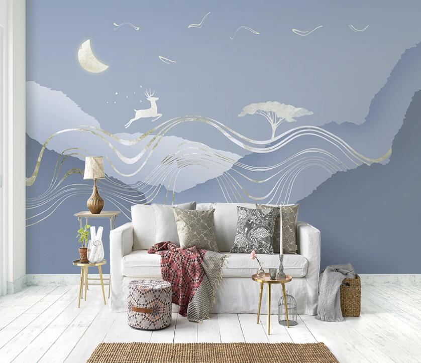 3D Abstract Valley WC57 Wall Murals Wallpaper AJ Wallpaper 2