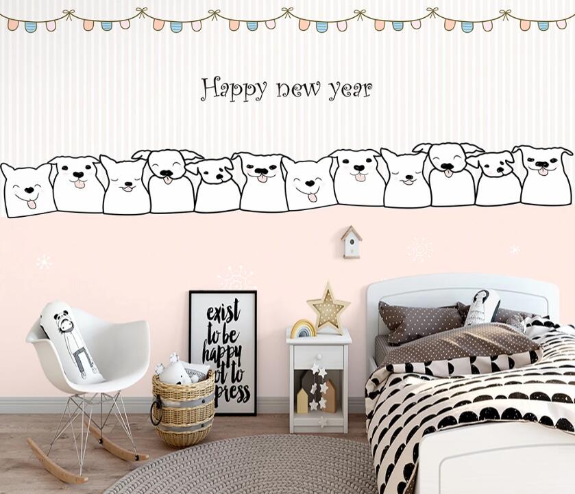 3D Cute Puppy WC56 Wall Murals Wallpaper AJ Wallpaper 2