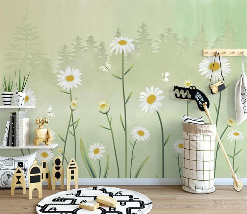 3D Chrysanthemum WC37 Wall Murals Wallpaper AJ Wallpaper 2