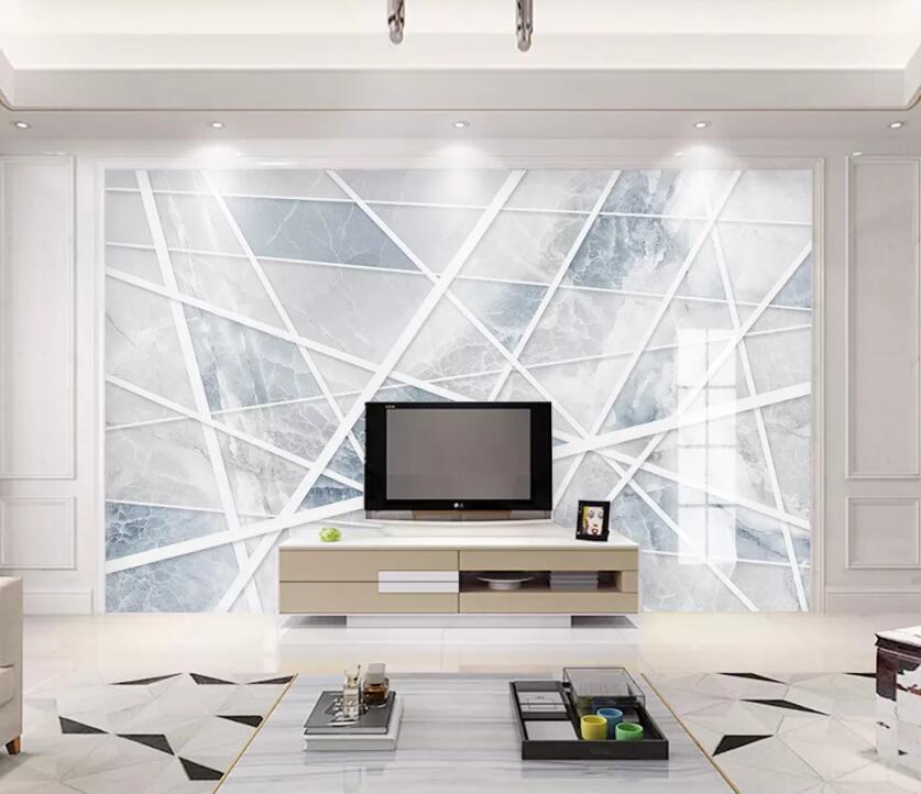 3D White Geometry WC96 Wall Murals Wallpaper AJ Wallpaper 2