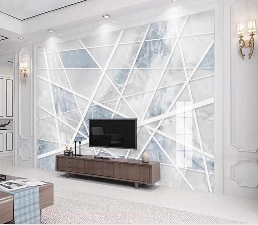 3D White Geometry WC96 Wall Murals Wallpaper AJ Wallpaper 2