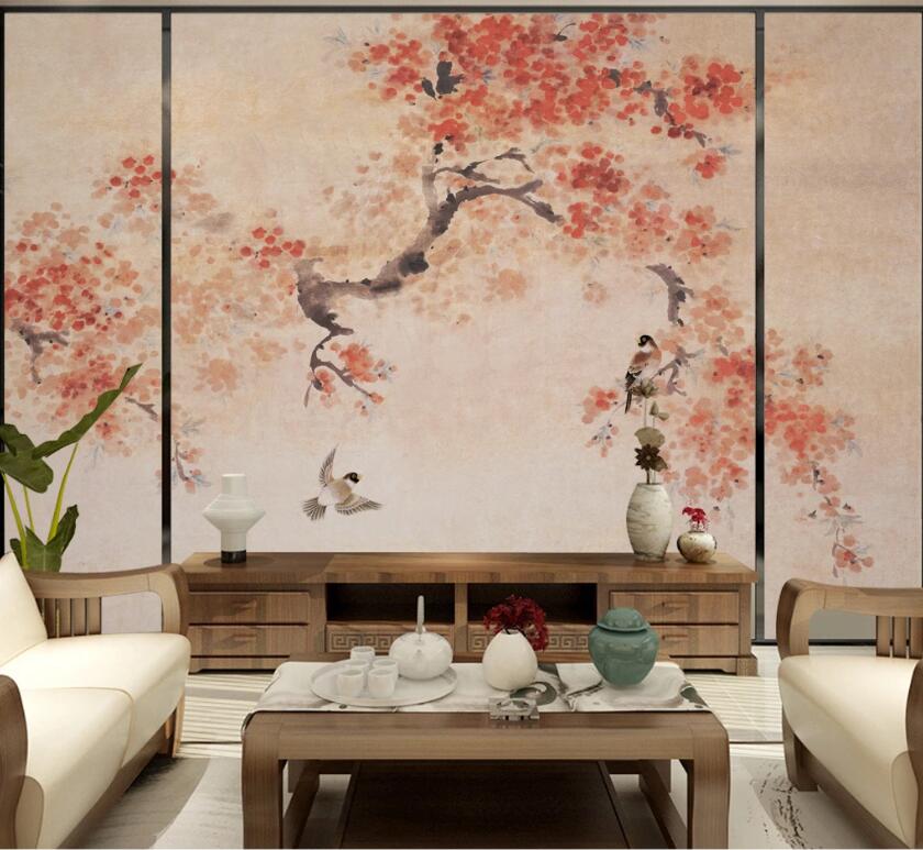 3D Pink Tree WC95 Wall Murals Wallpaper AJ Wallpaper 2