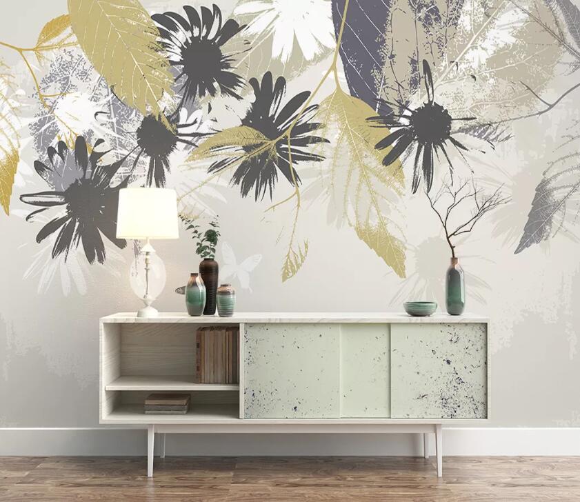 3D Smear Daisy WC2048 Wall Murals