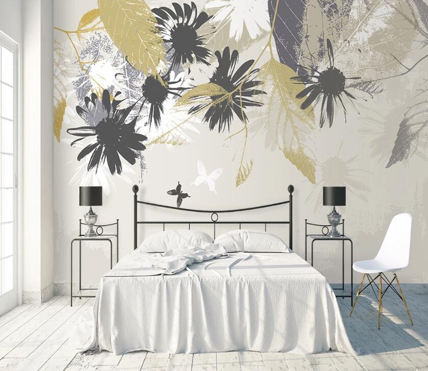 3D Smear Daisy WC2048 Wall Murals