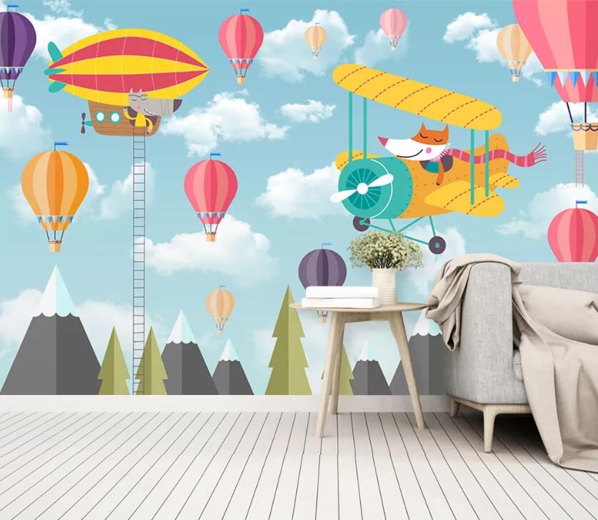 3D Hot Air Balloon WC68 Wall Murals Wallpaper AJ Wallpaper 2