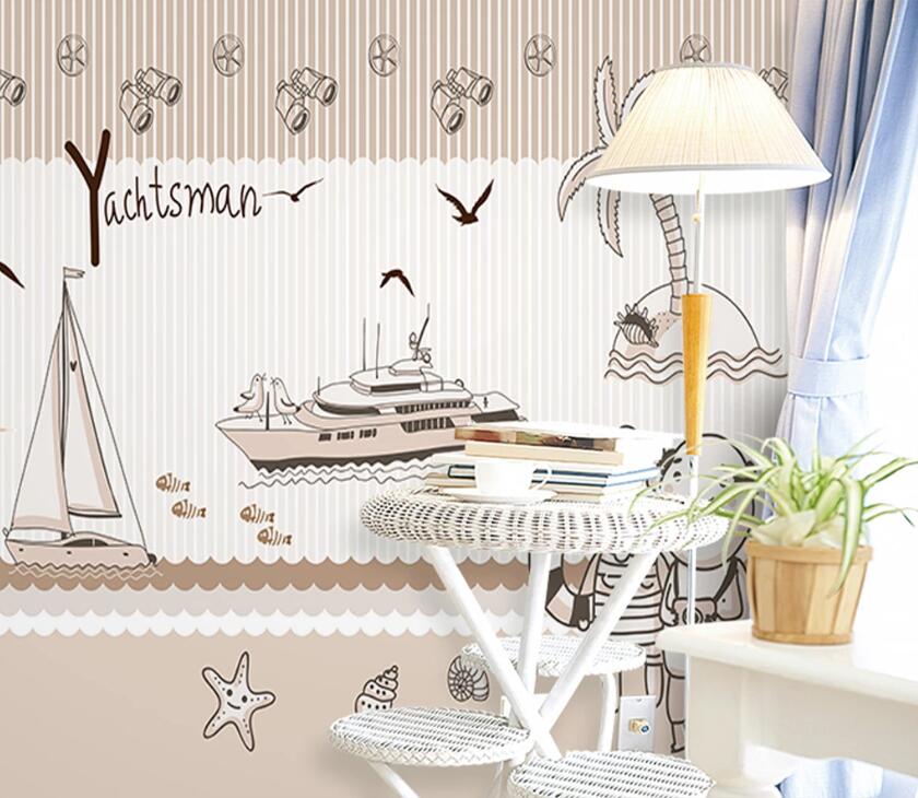 3D Lighthouse Ship WC2024 Wall Murals