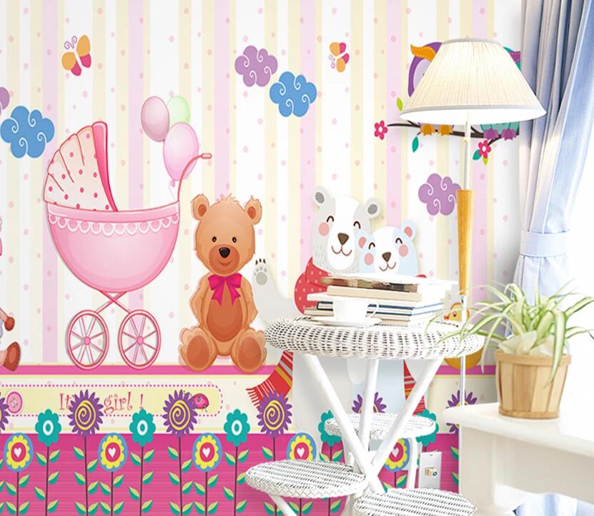 3D Bear Sheep Owl WC2023 Wall Murals