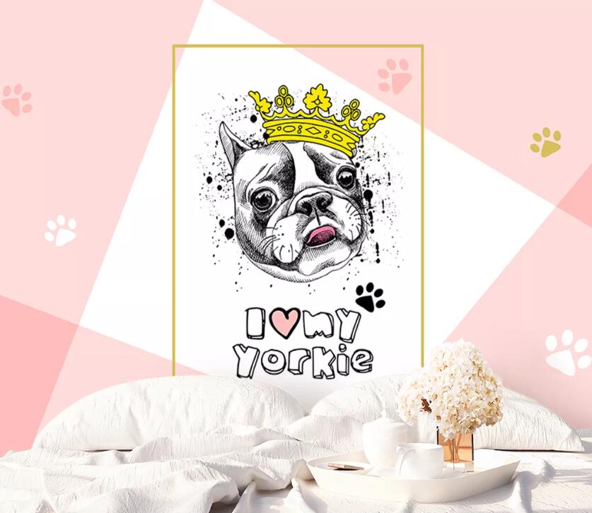 3D Dog Crown WC61 Wall Murals Wallpaper AJ Wallpaper 2