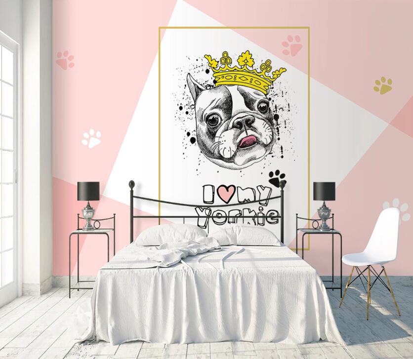 3D Dog Crown WC61 Wall Murals Wallpaper AJ Wallpaper 2