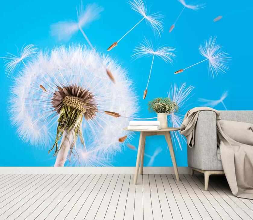 3D Dandelion WC28 Wall Murals Wallpaper AJ Wallpaper 2
