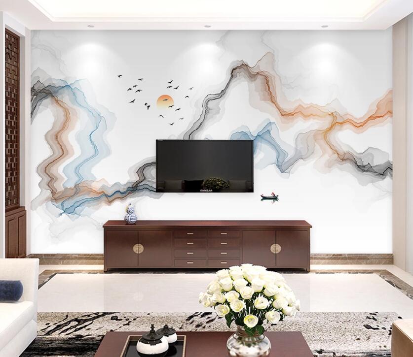 3D Color Wave WC24 Wall Murals Wallpaper AJ Wallpaper 2