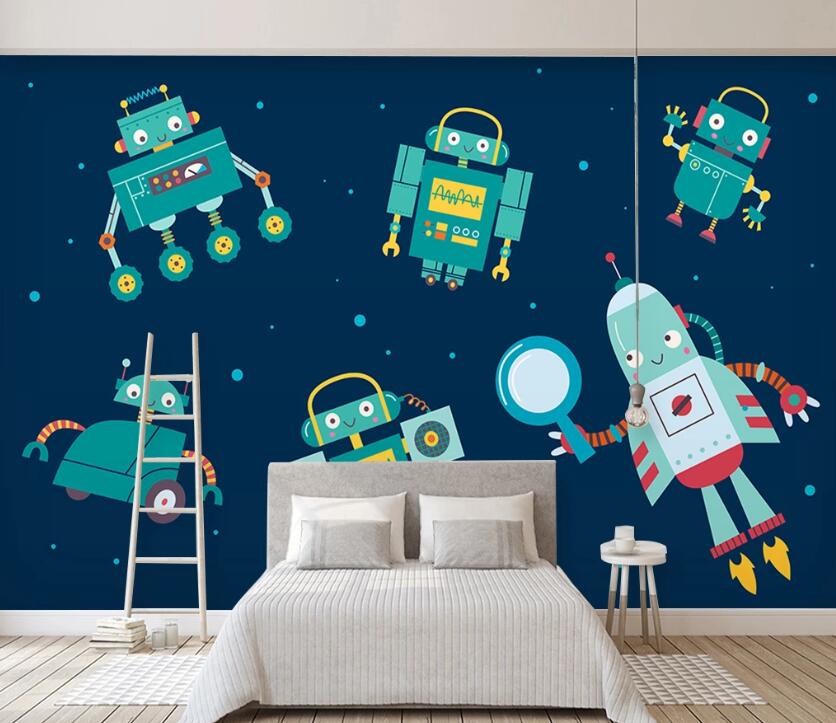 3D Robot WC18 Wall Murals Wallpaper AJ Wallpaper 2