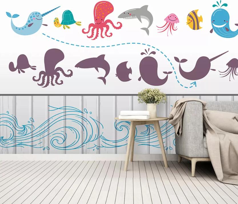 3D Undersea Animal WC17 Wall Murals Wallpaper AJ Wallpaper 2