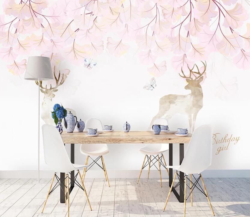 3D Pink Flowers WC14 Wall Murals Wallpaper AJ Wallpaper 2