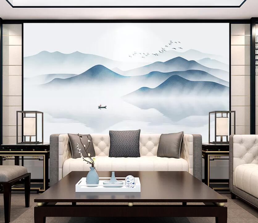 3D Misty Valley WC09 Wall Murals Wallpaper AJ Wallpaper 2