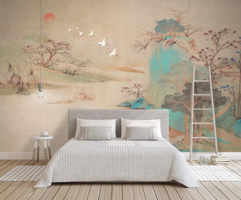 3D Beautiful Mountain River WC93 Wall Murals Wallpaper AJ Wallpaper 2