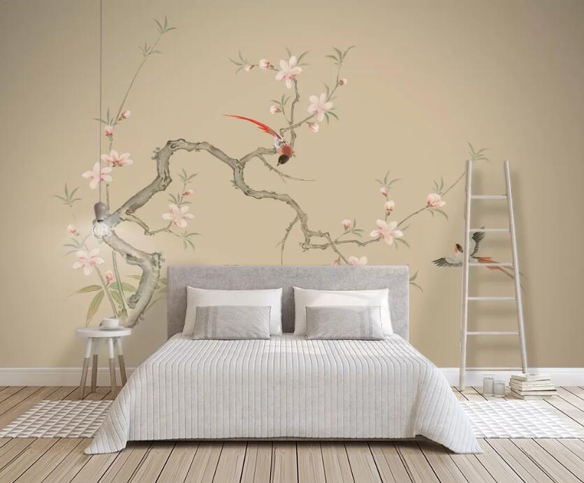 3D Branch Flower WC92 Wall Murals Wallpaper AJ Wallpaper 2