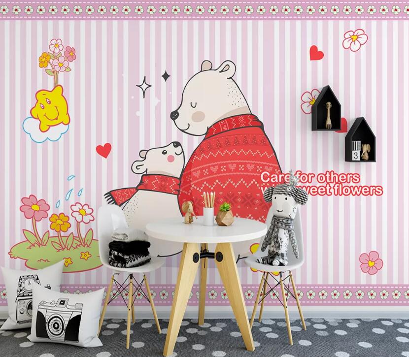 3D Red Bear WC59 Wall Murals Wallpaper AJ Wallpaper 2