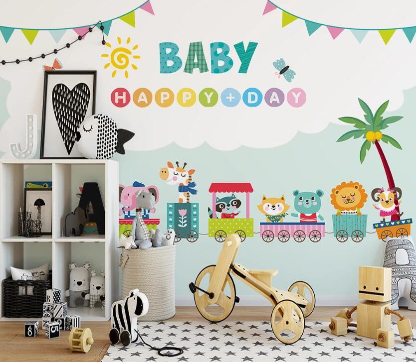 3D Animal Park WC57 Wall Murals Wallpaper AJ Wallpaper 2