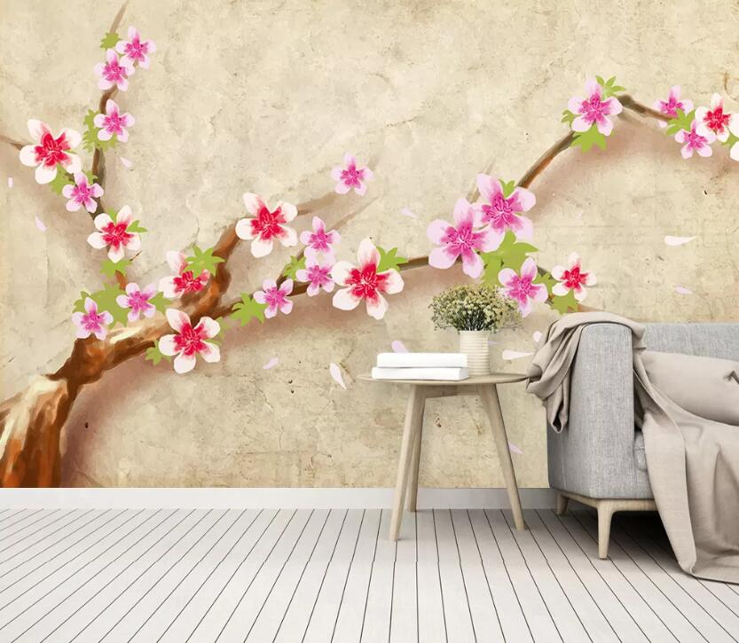 3D Peach Blossom WC42 Wall Murals Wallpaper AJ Wallpaper 2