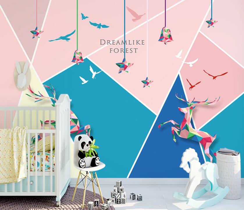 3D Color Deer WC1923 Wall Murals