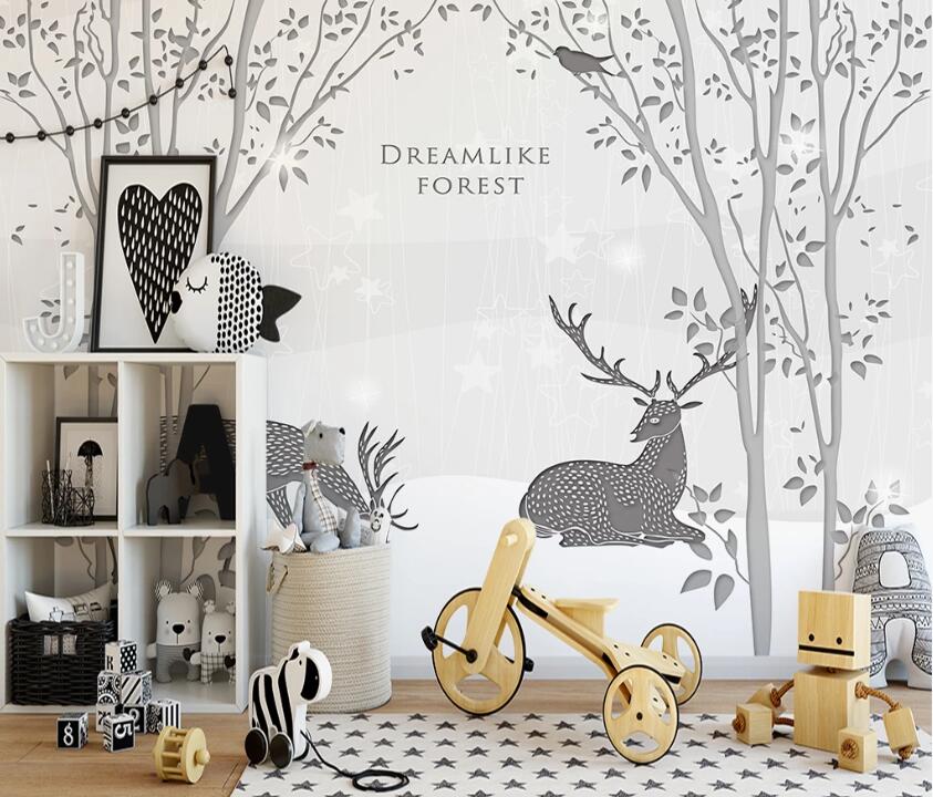 3D Small Tree Forest WC40 Wall Murals Wallpaper AJ Wallpaper 2