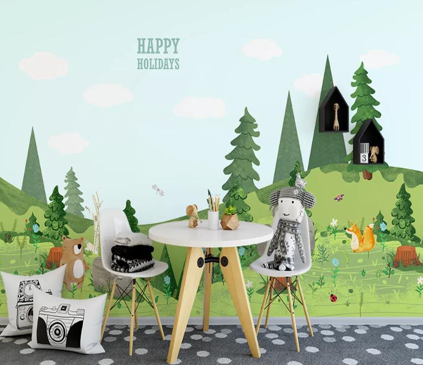 3D Tree Fox WC1901 Wall Murals