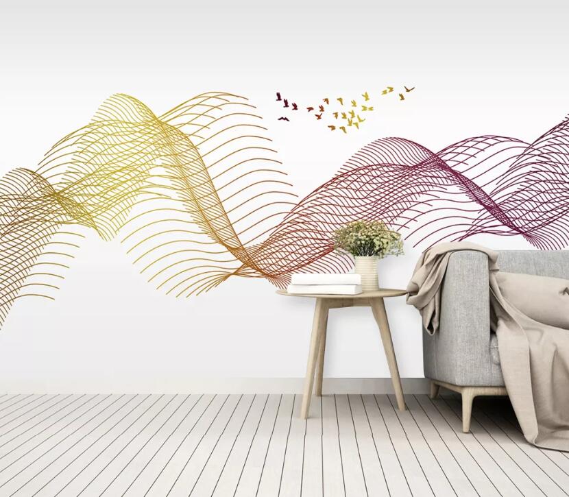 3D Color Wave WC53 Wall Murals Wallpaper AJ Wallpaper 2