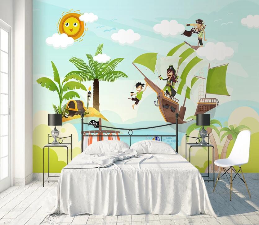 3D Coconut Tree WC36 Wall Murals Wallpaper AJ Wallpaper 2