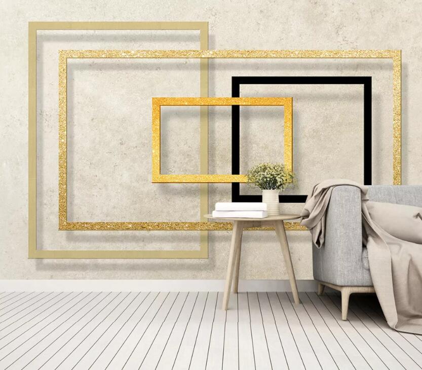 3D Golden Square WC25 Wall Murals Wallpaper AJ Wallpaper 2