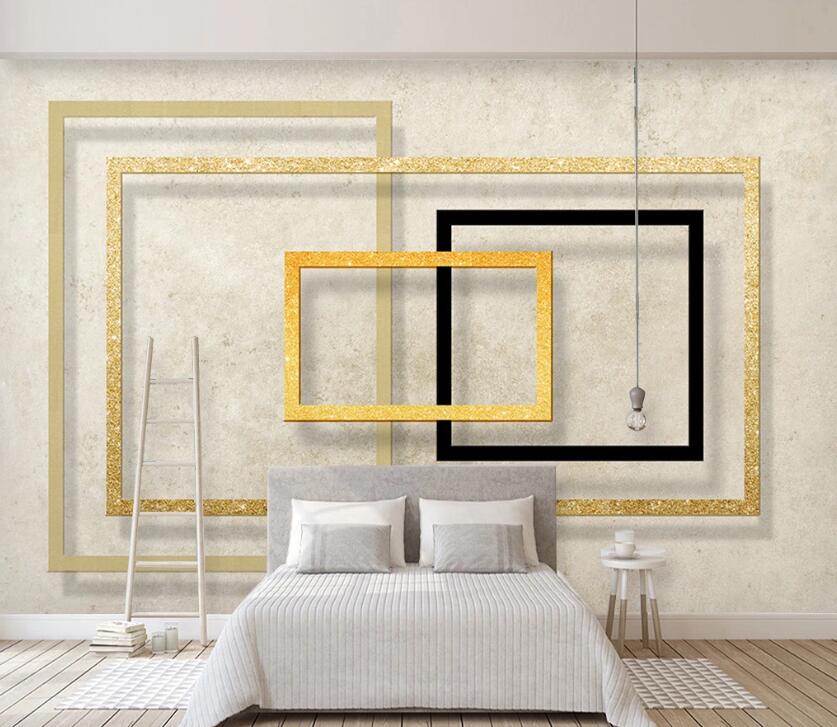 3D Golden Square WC25 Wall Murals Wallpaper AJ Wallpaper 2