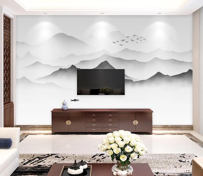 3D Beautiful Mountain River WC15 Wall Murals Wallpaper AJ Wallpaper 2