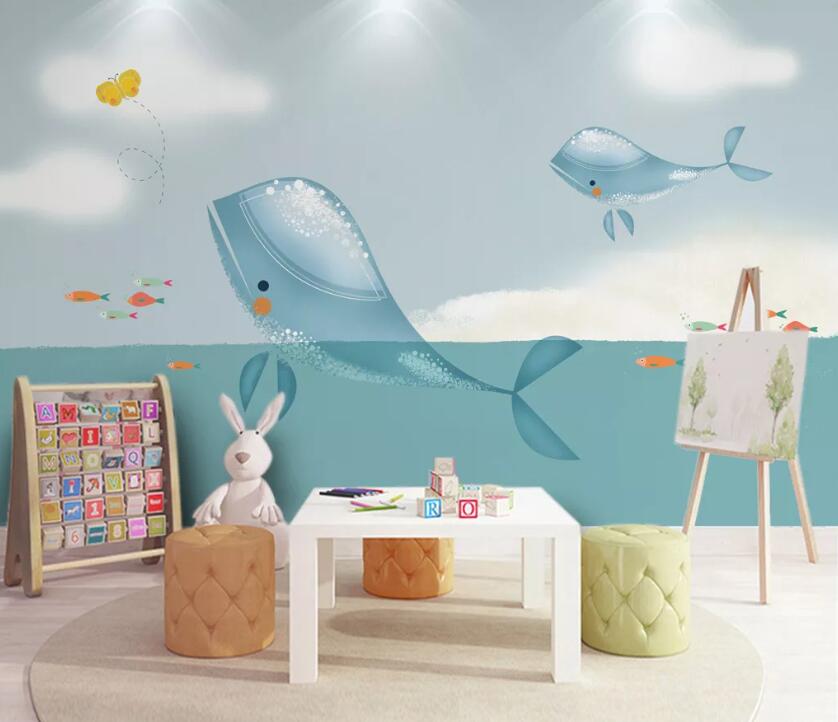 3D Sea Water Whale WC96 Wall Murals Wallpaper AJ Wallpaper 2