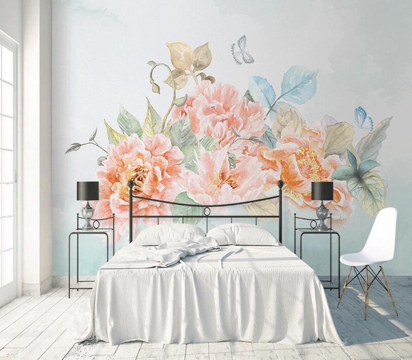 3D Colored Flowers WC73 Wall Murals Wallpaper AJ Wallpaper 2