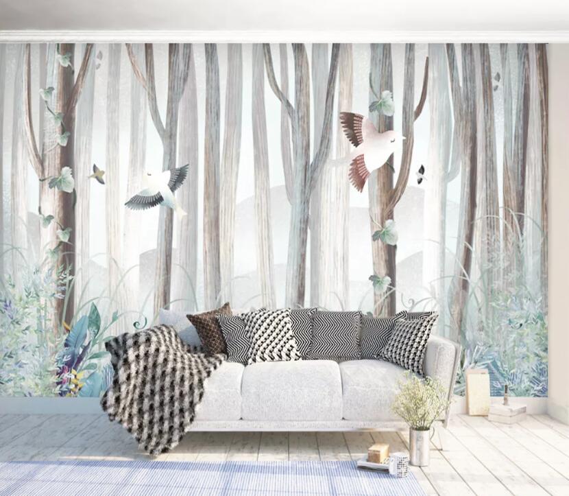 3D Forest Bird WC1821 Wall Murals