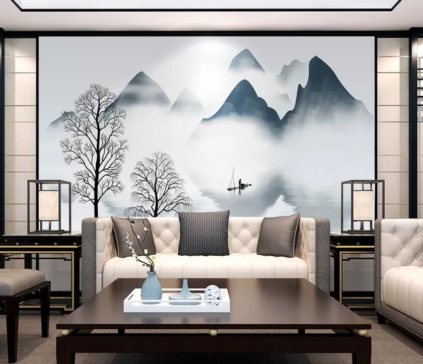 3D Cloud Mountain WC1804 Wall Murals
